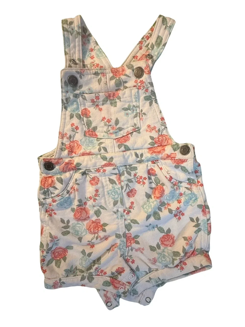 Carter's Cream and Pink Baby Hoodie Set with matching overalls